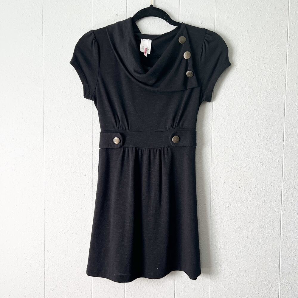 Vintage Bongo Babydoll Top Juniors Medium Y2K Cowl Neck Stretch Preppy 2000s